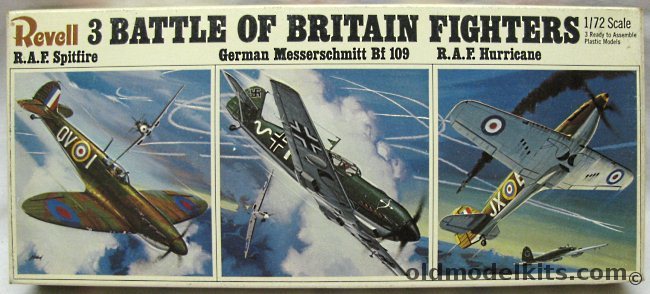 Revell 1/72 3 Battle of Britain Fighters Hurricane / Spitfire / Bf-109, H682-130 plastic model kit